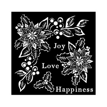 Stamperia - Schablone "Christmas Joy, Love, Happiness" Stencil  