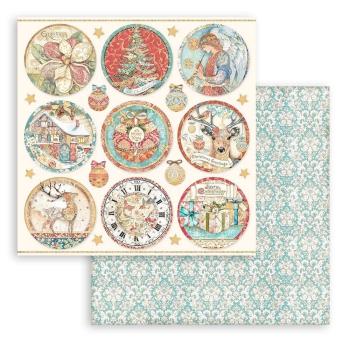 Stamperia - Designpapier "Christmas Greetings" Paper Pack 12x12 Inch - 10 Bogen