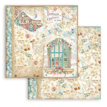 Stamperia - Designpapier "Christmas Greetings" Paper Pack 12x12 Inch - 10 Bogen