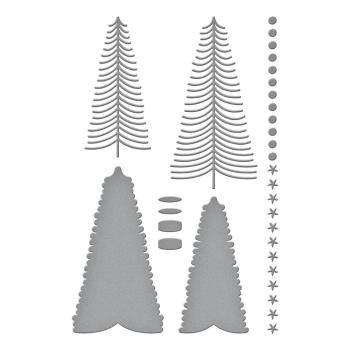 Spellbinders - Stanzschablone "Bottle Brush Trees Duo" Dies