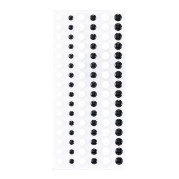 Spellbinders - Schmucksteine "Black & White" Enamel Dots 96 Stück