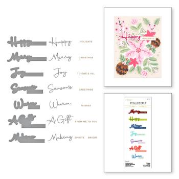 Spellbinders - Glimmer Hot Foil Plate & Dies "Christmas Sentiments"