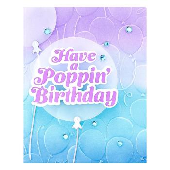 Spellbinders - Glimmer Hot Foil Plate & Dies "Glimmering Poppin' Birthday"