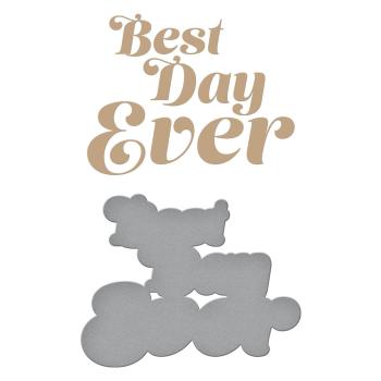 Spellbinders - Glimmer Hot Foil Plate & Dies "Glimmering Best Day"