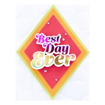 Spellbinders - Glimmer Hot Foil Plate & Dies "Glimmering Best Day"