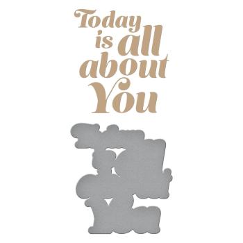 Spellbinders - Glimmer Hot Foil Plate & Dies "Glimmering All About You"