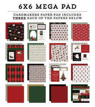 Carta Bella - Designpapier "A Wonderful Christmas" Cardmakers Mega Pad 6x6 Inch - 48 Bogen