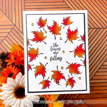 Picket Fence Studios - Stempelset "Follow the Leaves Rectangle Wreath" Clear stamps