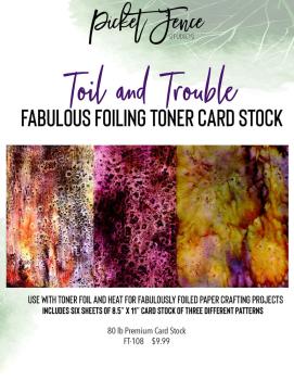 Picket Fence Studios - Kartenvorderseiten "Toil and Trouble" Toner Cards Fronts A2 - 6 Karten