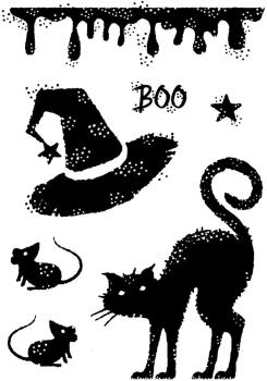 Woodware - Stempelset "Halloween Props" Clear Stamps Design by Francoise Read