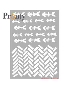 Pronty Crafts - Schablone A5 "Purrrfect Fishbone" Stencil 