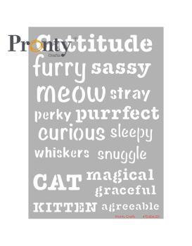 Pronty Crafts - Schablone A5 "Purrrfect Words" Stencil 