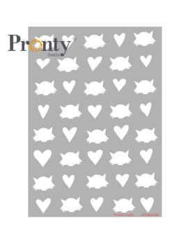 Pronty Crafts - Schablone A5 "Purrrfect Hearts & Heads" Stencil 