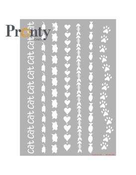 Pronty Crafts - Schablone A4 "Purrrfect Borders" Stencil 