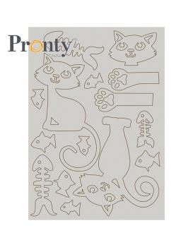 Pronty Crafts "Purrrfect Shapes" Chipboard