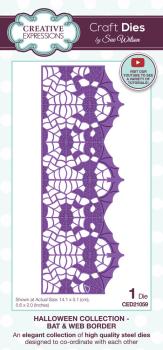 Creative Expressions - Stanzschablone "Bat & Web Border" Craft Dies Design by Sue Wilson