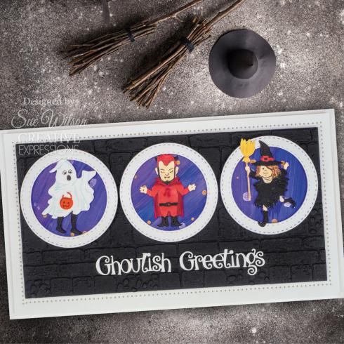 Creative Expressions - Stanzschablone "Ghoulish Greetings" Craft Dies Design by Sue Wilson