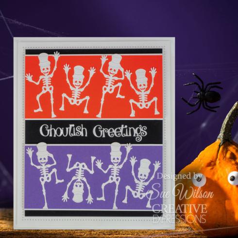 Creative Expressions - Stanzschablone "Ghoulish Greetings" Craft Dies Design by Sue Wilson