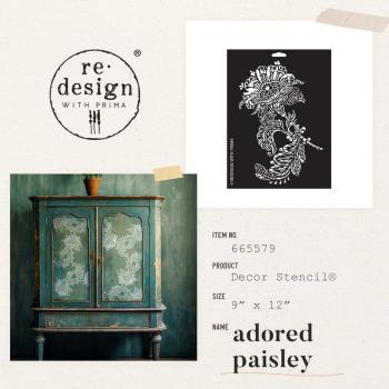 Re-Design with Prima - Schablone "Adored Paisley" Stencil 