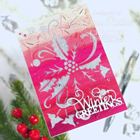 Creative Expressions - Stanzschablone "Holly Berries" Craft Dies Design by Cathie Shuttleworth