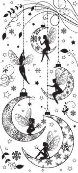 Creative Expressions - Gummistempel "Twinkling Tinkerbells" Rubber Stamp