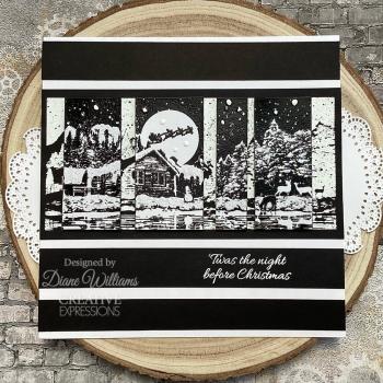 Creative Expressions - Gummistempel "Christmas Cabin" Rubber Stamp