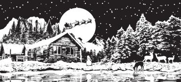 Creative Expressions - Gummistempel "Christmas Cabin" Rubber Stamp