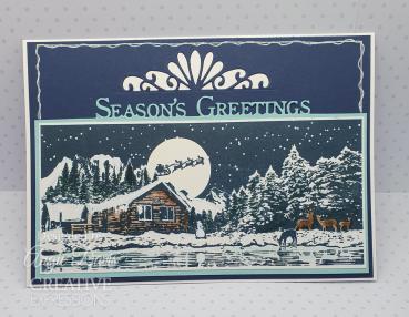 Creative Expressions - Gummistempel "Christmas Cabin" Rubber Stamp