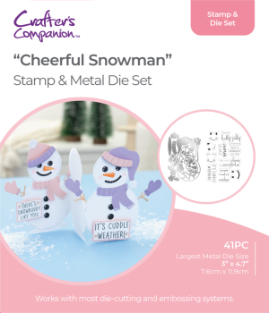 Gemini - Stempel & Stanze "Cheerful Snowman" Shaped Card Base Stamp & Dies 