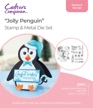 Gemini - Stempel & Stanze "Jolly Penguin" Shaped Card Base Stamp & Dies 