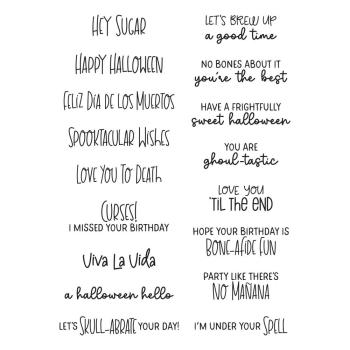 Spellbinders - Stempelset "Dancin' Halloween Sentiments" Clear Stamps