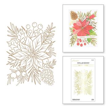 Spellbinders - Heißfolien-Platte "Full Bloom Poinsettia" Hot Foil Plate Glimmer