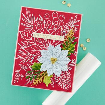 Spellbinders - Heißfolien-Platte "Full Bloom Poinsettia" Hot Foil Plate Glimmer