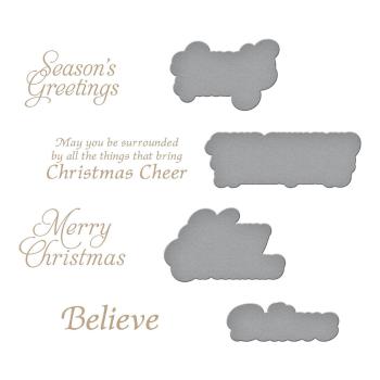 Spellbinders - Glimmer Hot Foil Plate & Dies "Snow Garden Sentiments"