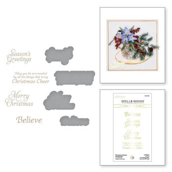 Spellbinders - Glimmer Hot Foil Plate & Dies "Snow Garden Sentiments"