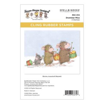 Spellbinders - Gummistempel Set "Drummer Mice" Cling Stamp