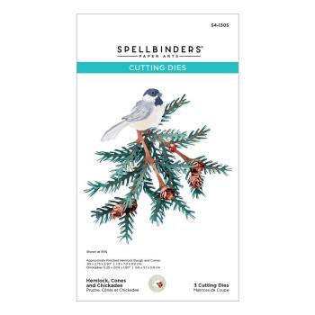 Spellbinders - Stanzschablone "Hemlock, Cones and Chickadee" Dies