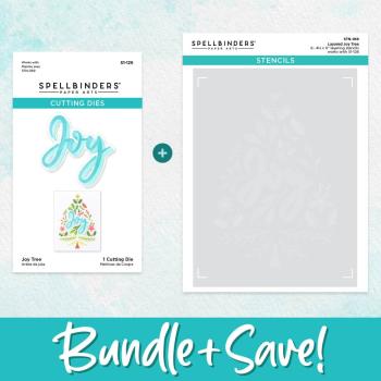 Spellbinders - Schablone & Stanzschablone "Layered Joy Tree" Stencil & Dies