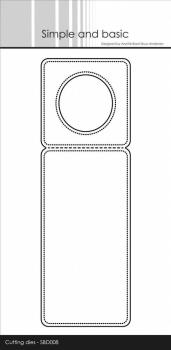 Simple and Basic - Stanzschablone 6,2x18,2 cm "Pierced Bottle Label" Dies