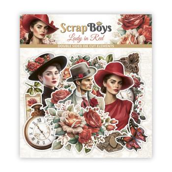 ScrapBoys - Stanzteile "Lady in Red Double" Die Cuts