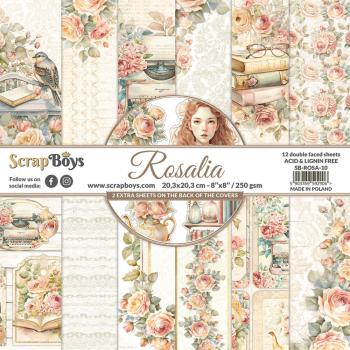 ScrapBoys - Designpapier "Rosalia" Paper Pack 8x8 Inch - 12 Bogen