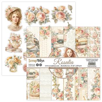 ScrapBoys - Designpapier "Rosalia" Paper Pack 8x8 Inch - 12 Bogen