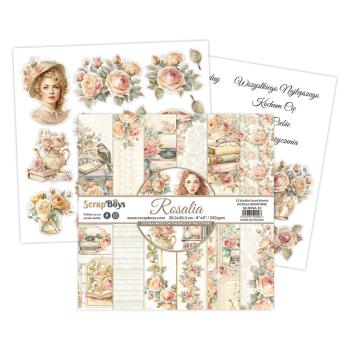 ScrapBoys - Designpapier "Rosalia" Paper Pack 8x8 Inch - 12 Bogen