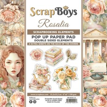 ScrapBoys - Stanzteile "Rosalia" Pop Up Paper Pack 6x6 Inch - 24 Bogen