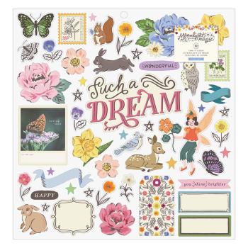 American Crafts - Aufkleber "Moonlight Magic" Foam Sheet Sticker 12x12 Inch