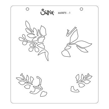 Sizzix - Schablone "Floral Borders" Layered Stencil Design by Olivia Rose