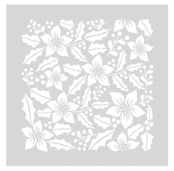 Crafters Companion - Schablone "Christmas Poinsettia" Stencil