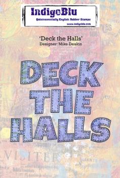 IndigoBlu - Gummistempel "Deck the Halls" A6 Rubber Stamp