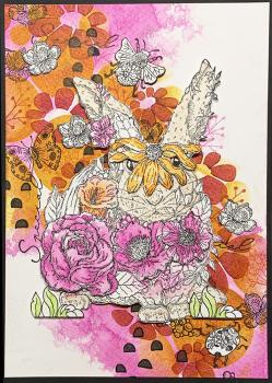 IndigoBlu - Gummistempel Set "Bunny Rabbit" A5 Rubber Stamp