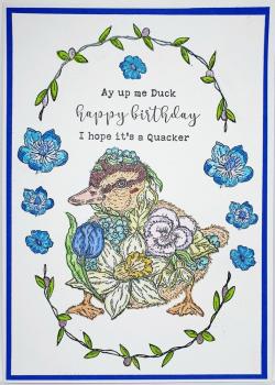 IndigoBlu - Gummistempel Set "Darling Duckling" A5 Rubber Stamp